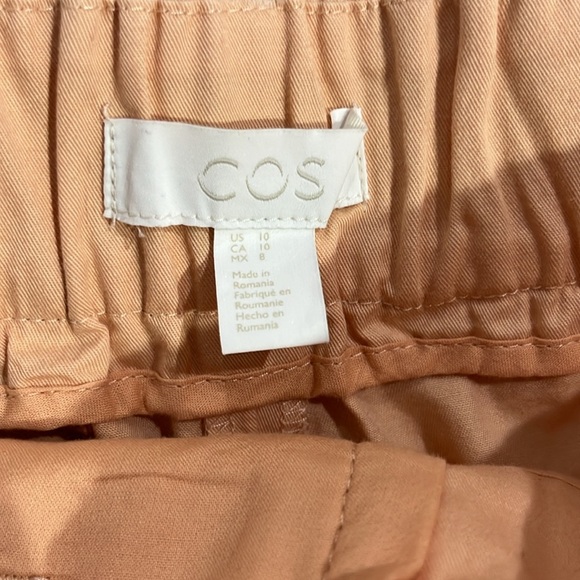 Cos Wide Barrel Leg High Waisted Trousers in Peach Sz 10 - Picture 5 of 7